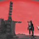 A No Man's Sky player looks at their Indium farming rig on a barren planet.